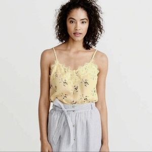 NWT Abercrombie Yellow Floral Cami Tank XXS XS